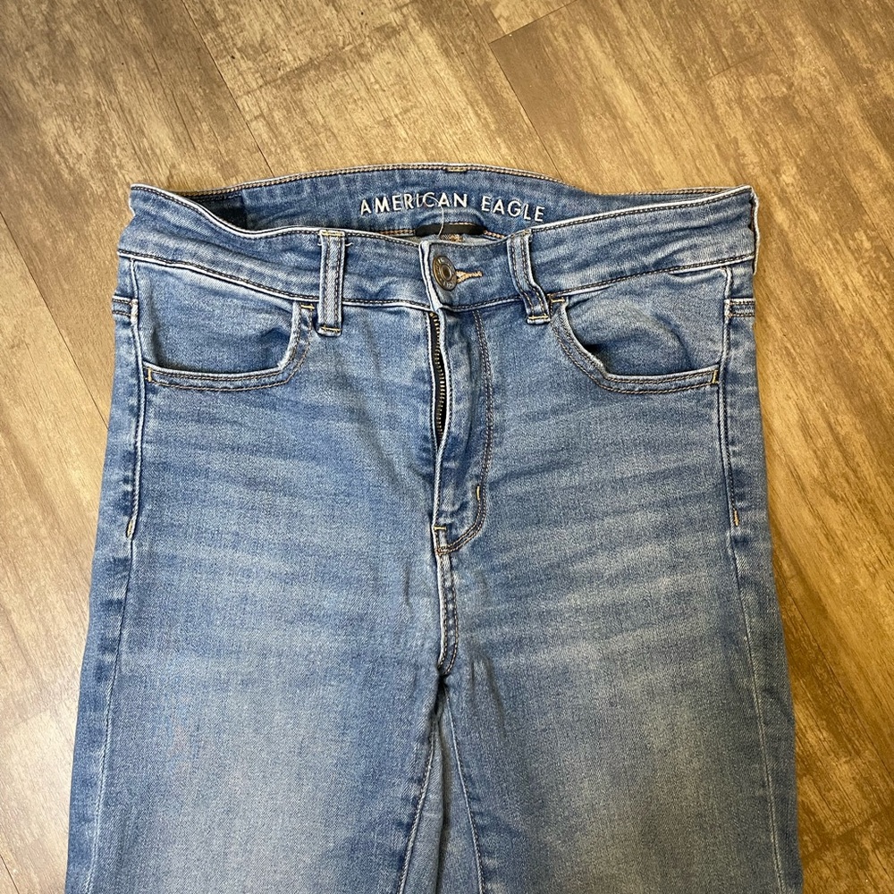 American Eagle High Waisted Next Level Stretch Long Skinny Jeans